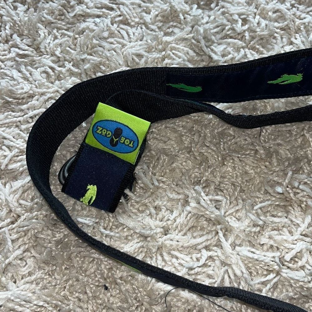 Women's Toe Goz Embroidered Alligator Canvas Belt With D Ring Buckle Large - Picture 10 of 11
